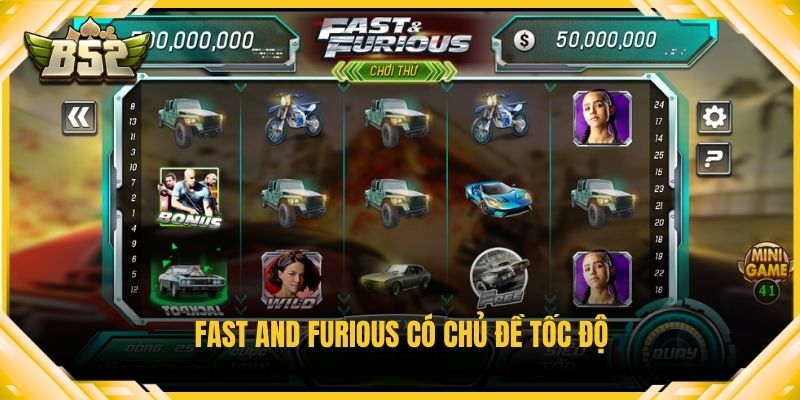 Fast and Furious có chủ đề tốc độ